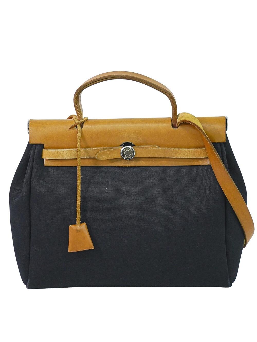 Hermes Herbag Toile And Leather Pm #367305H14B